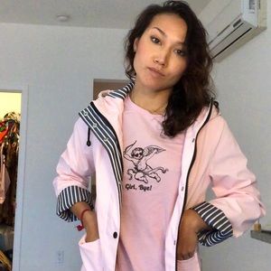 Light pink Topshop Raincoat size 0/xs